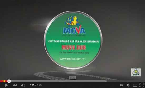 Video giới thiệu về Chất tăng cứng bề mặt sàn( Floor hardener ) Mova Dur