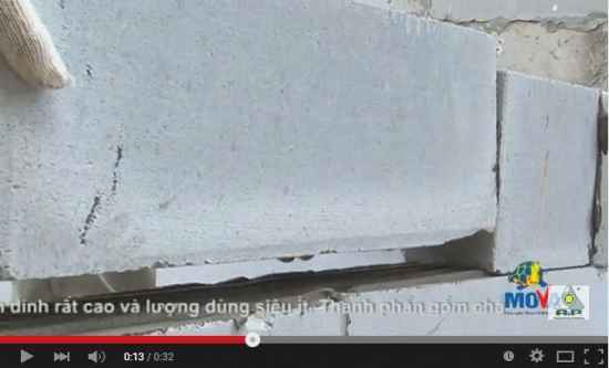 Video clip giới thiệu vữa xây gạch không nung Mova Wall Clair